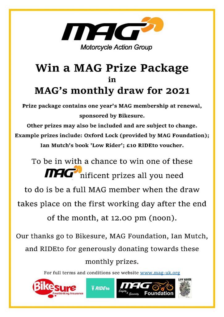 MAG monthly prize draw