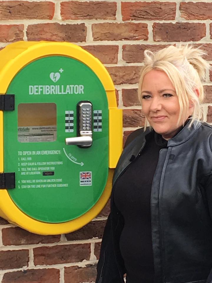 campaign to install defibrillators at motorcycle accident blackspots